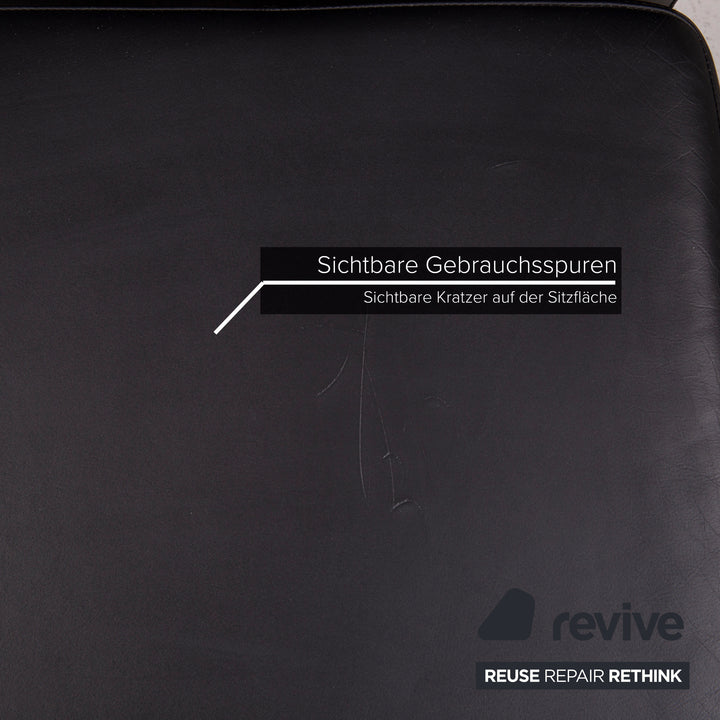 Rolf Benz 7400 Leather Chair Black