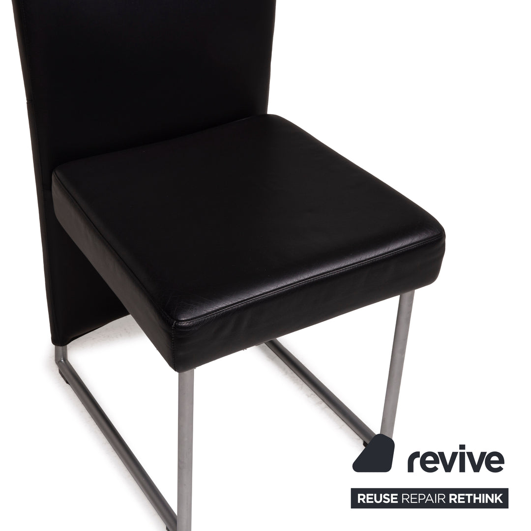 Rolf Benz 7400 Leather Chair Black