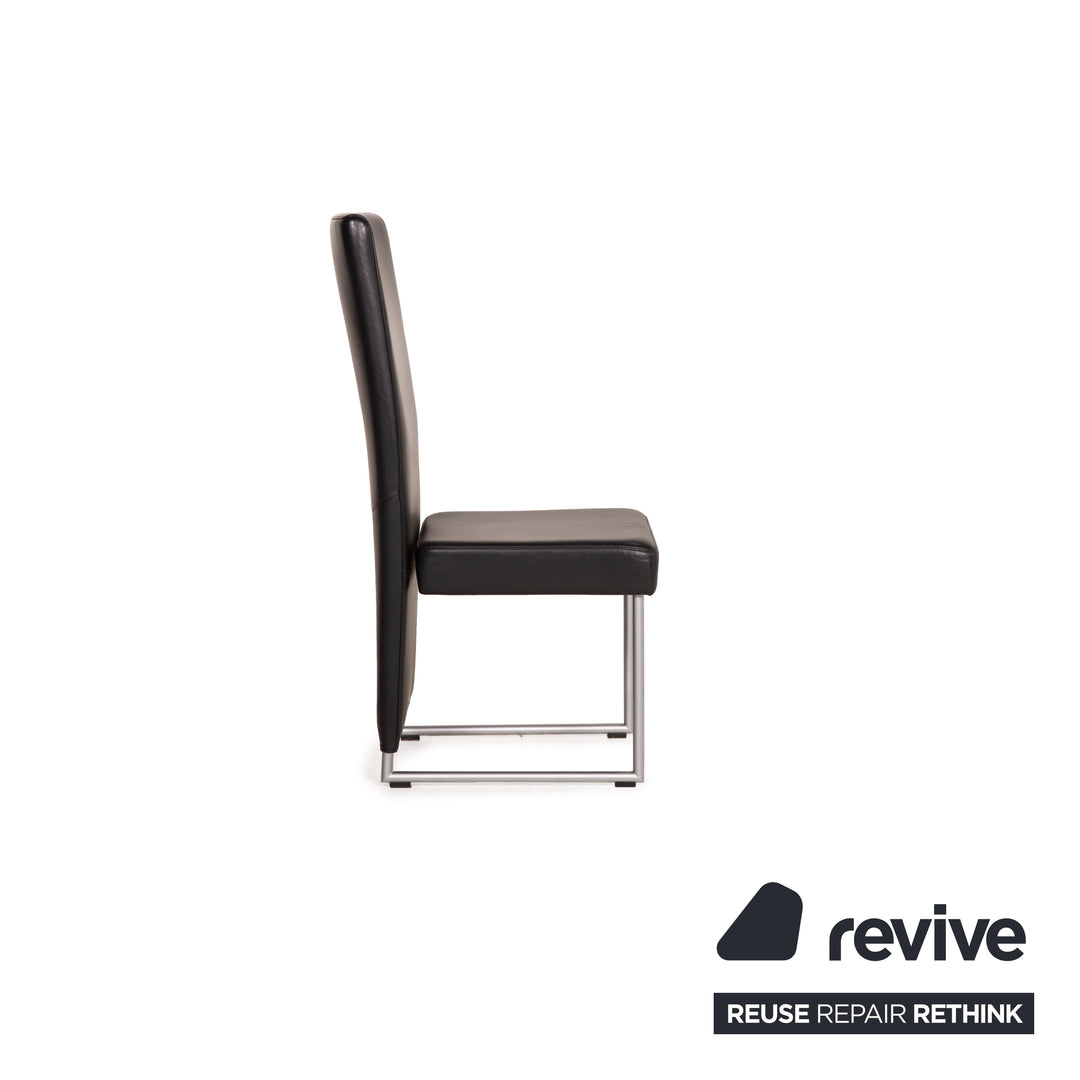Rolf Benz 7400 Leather Chair Black