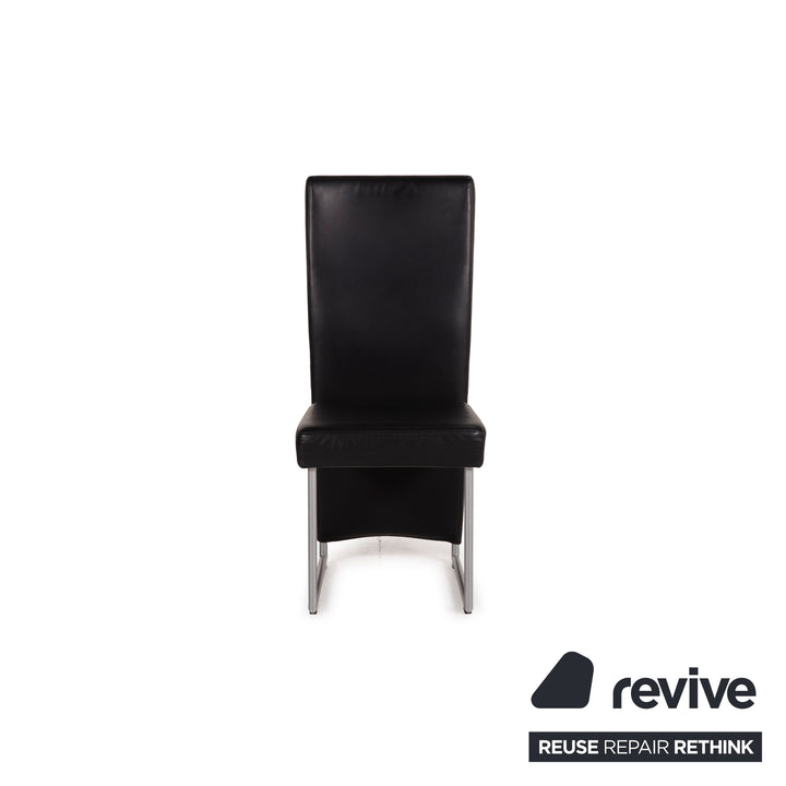 Rolf Benz 7400 Leather Chair Black