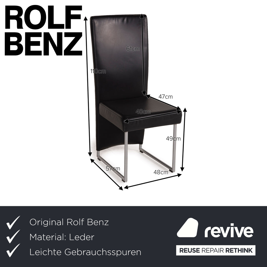 Rolf Benz 7400 Leather Chair Black