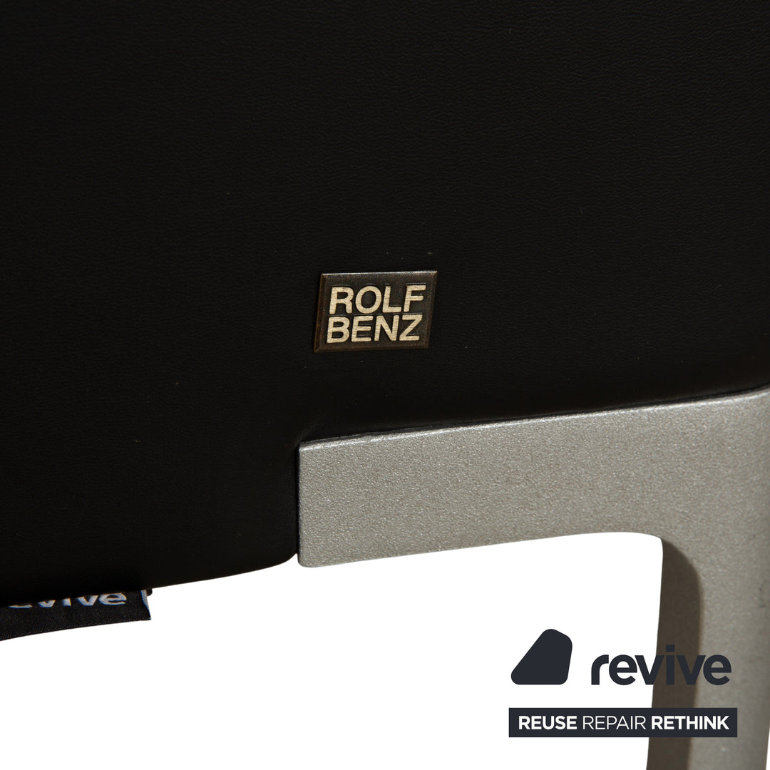 Rolf Benz Leder Vida Zweisitzer Schwarz Sofa Couch