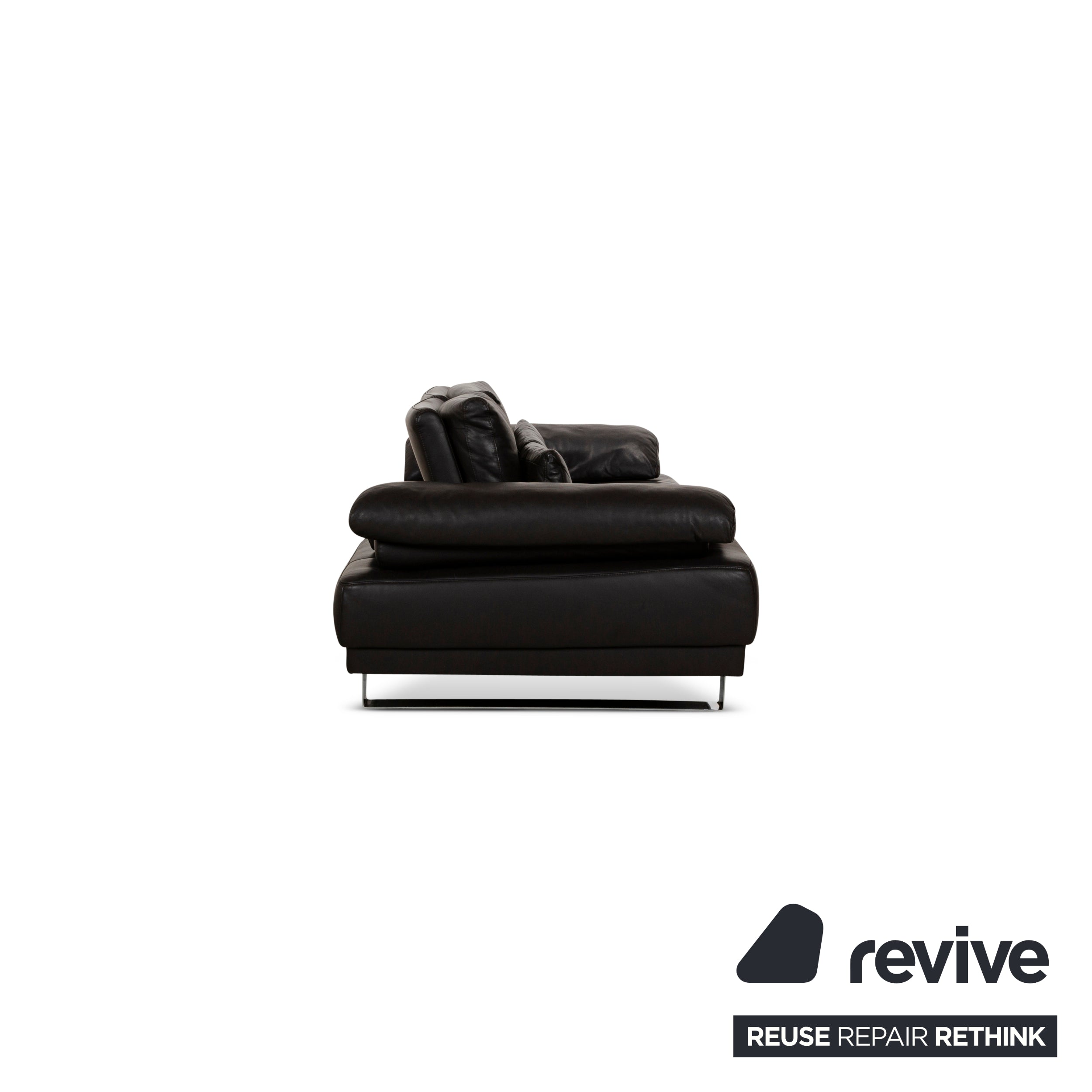 Rolf Benz Leather Two-Seater Brown Sofa Couch