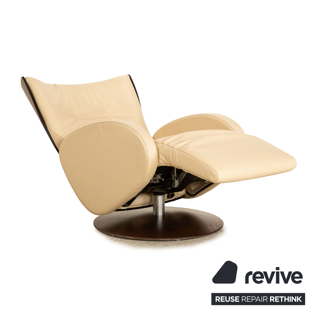 Rolf Benz LSE 5400 leather armchair cream manual function relaxation function
