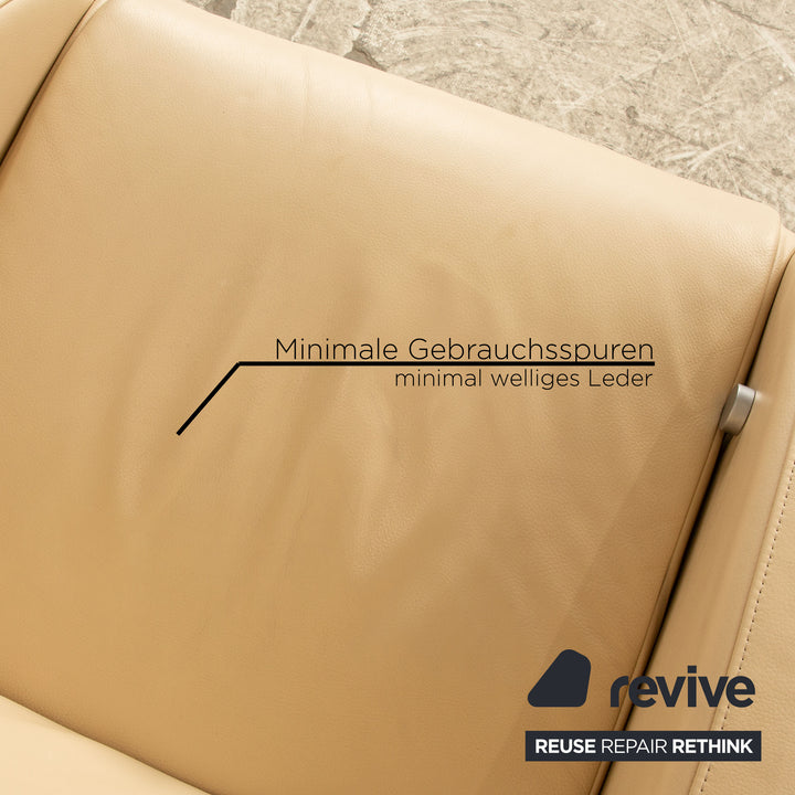 Rolf Benz LSE 5400 leather armchair cream manual function relaxation function