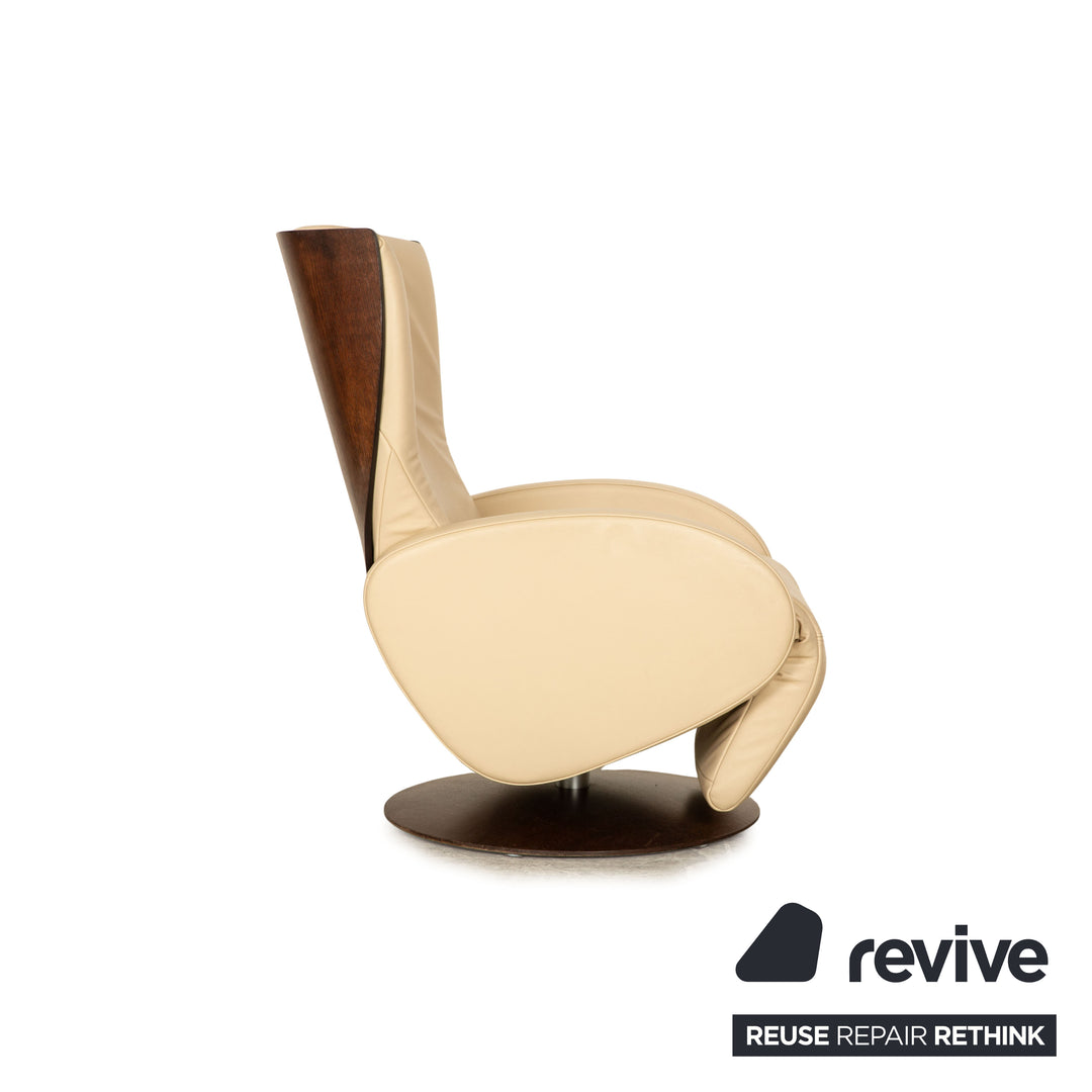 Rolf Benz LSE 5400 leather armchair cream manual function relaxation function