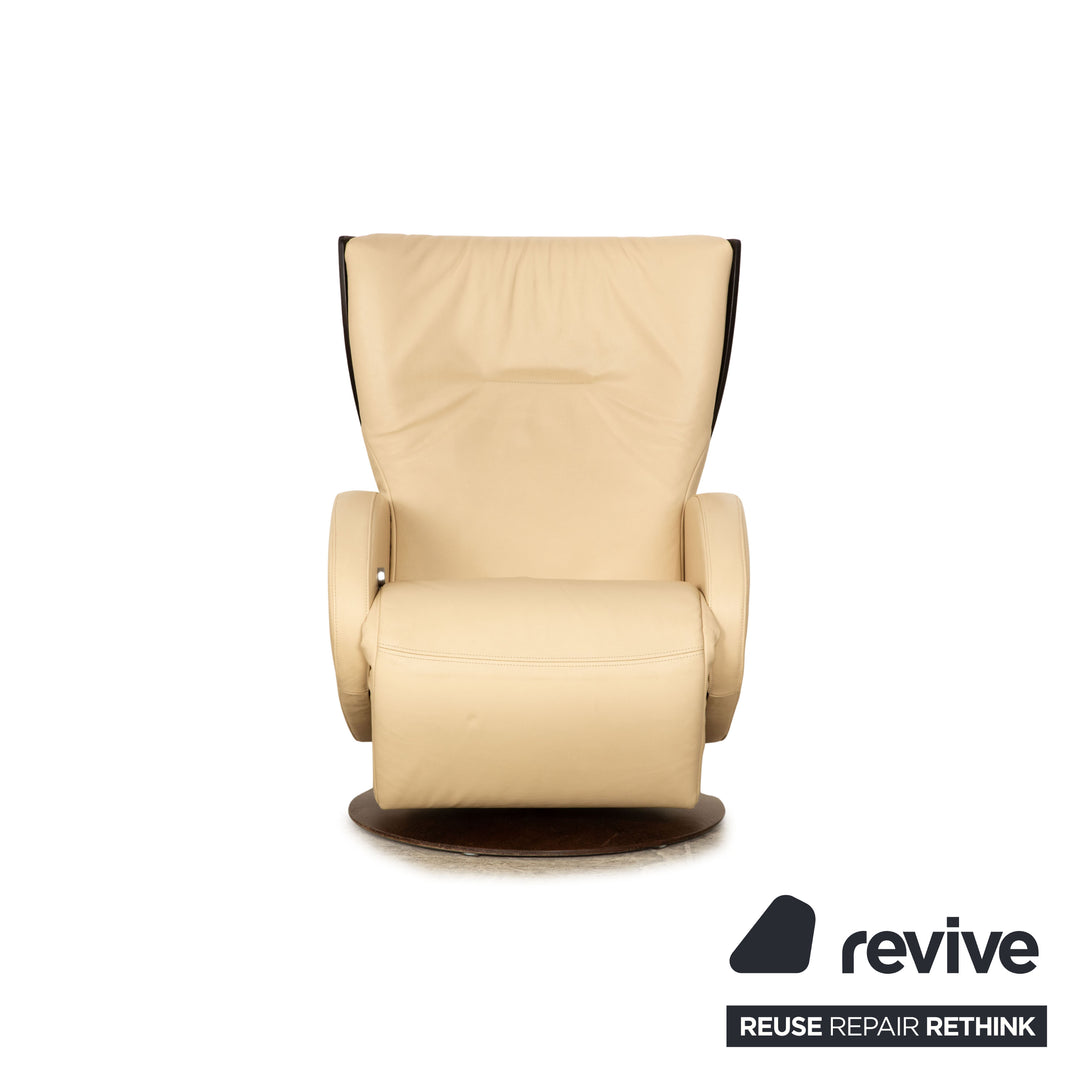 Rolf Benz LSE 5400 leather armchair cream manual function relaxation function