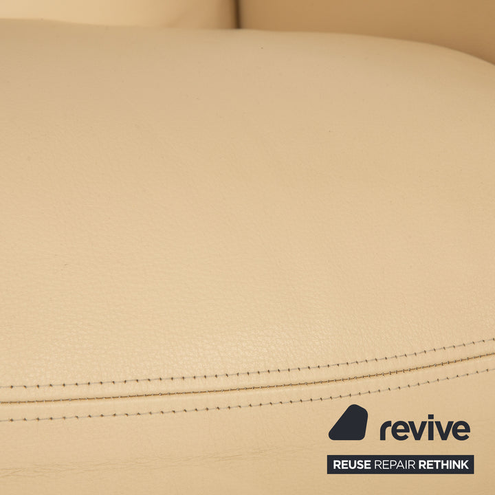 Rolf Benz LSE 5400 leather armchair cream manual function relaxation function