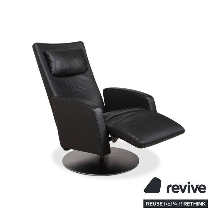 Rolf Benz LSE 5800 Leather Armchair Dark Grey Function Recliner Function