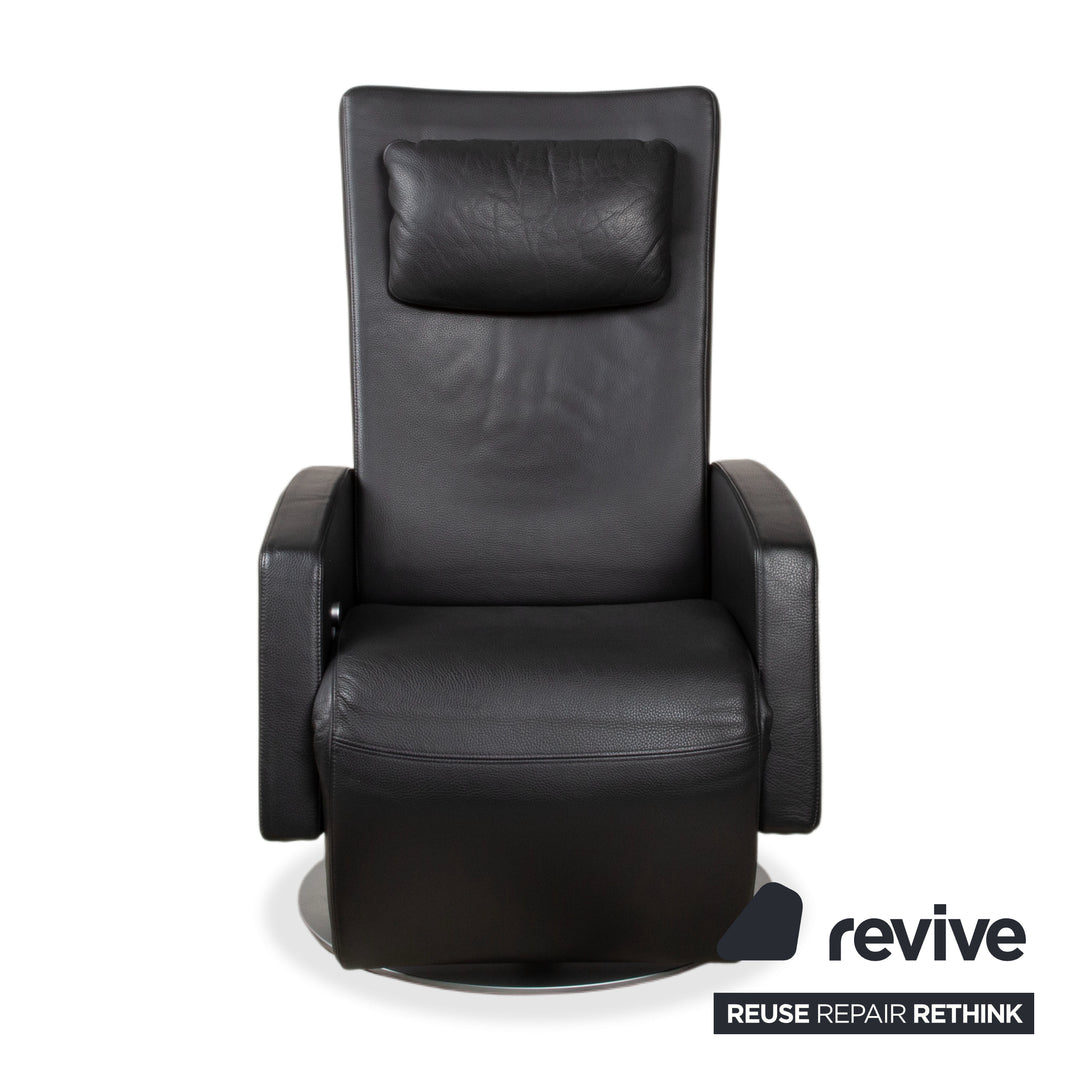 Rolf Benz LSE 5800 Leather Armchair Dark Grey Function Recliner Function