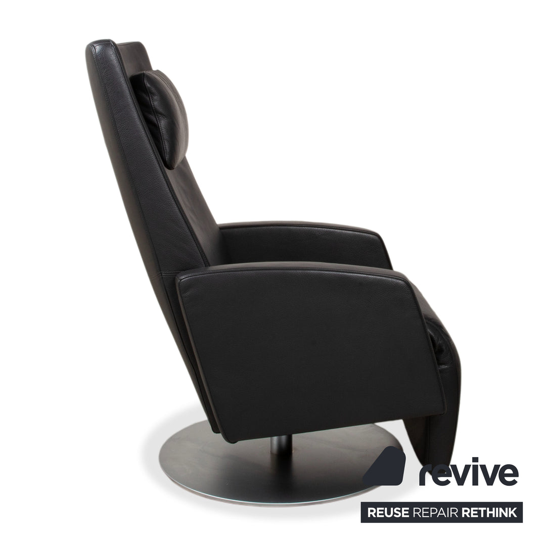 Rolf Benz LSE 5800 Leather Armchair Dark Grey Function Recliner Function