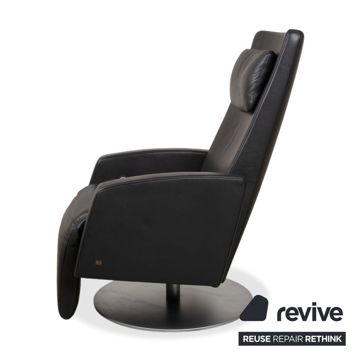 Rolf Benz LSE 5800 Leather Armchair Dark Grey Function Recliner Function
