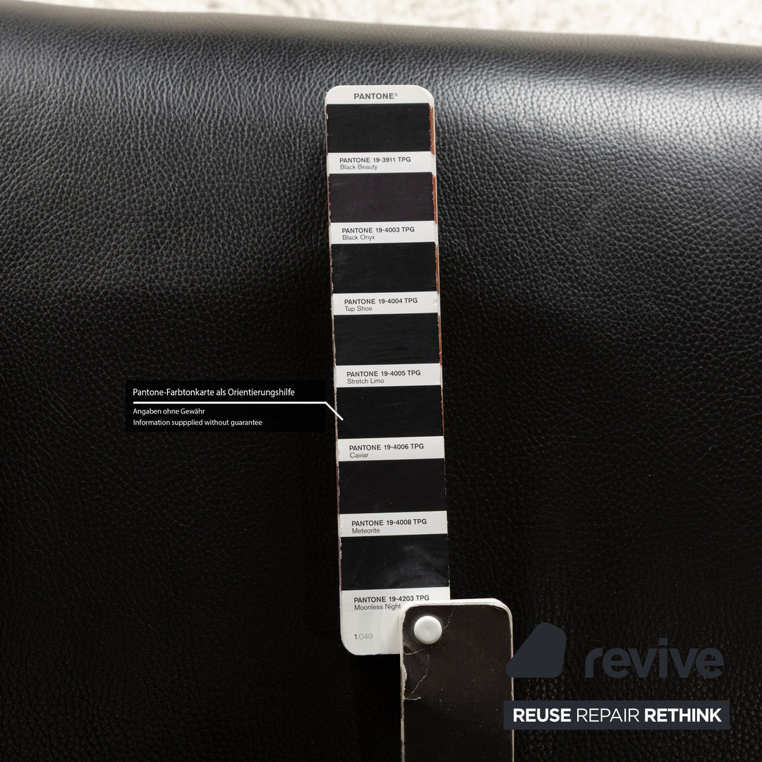 Rolf Benz LSE 5800 Leather Armchair Black Relax manual function