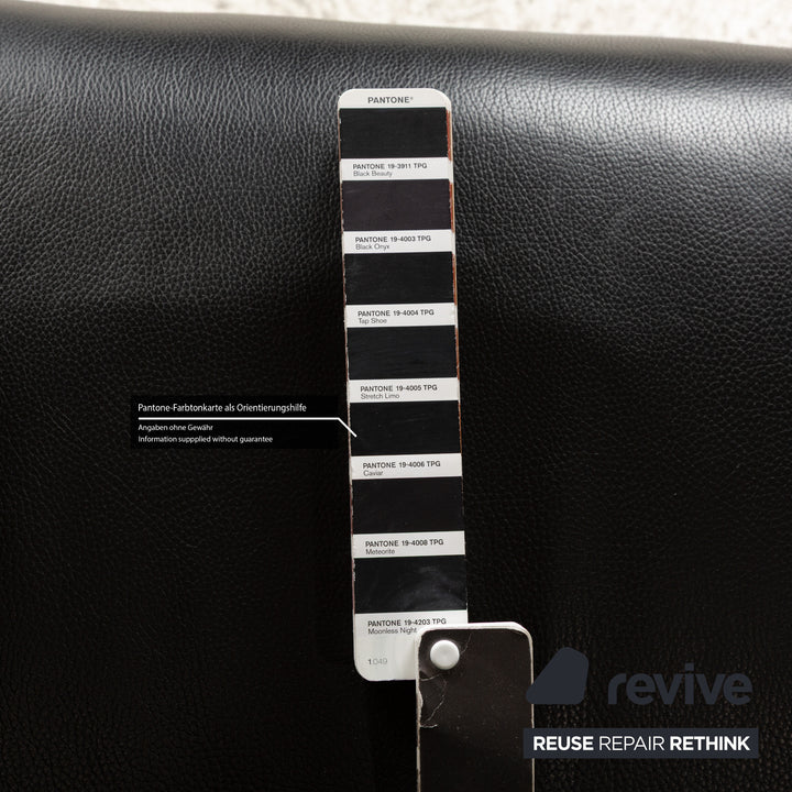 Rolf Benz LSE 5800 Leather Armchair Black Relax manual function