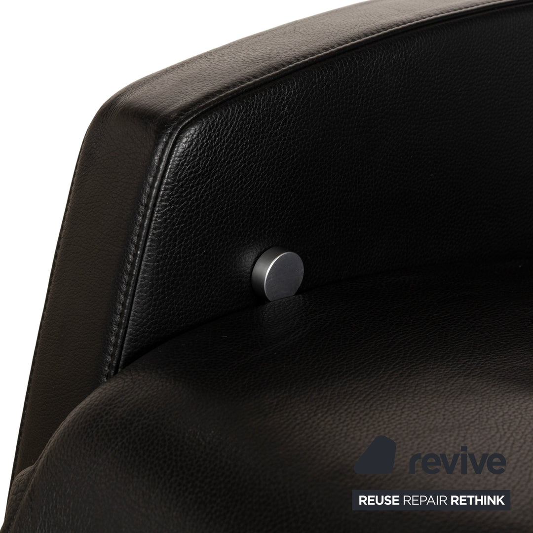 Rolf Benz LSE 5800 Leather Armchair Black Relax manual function