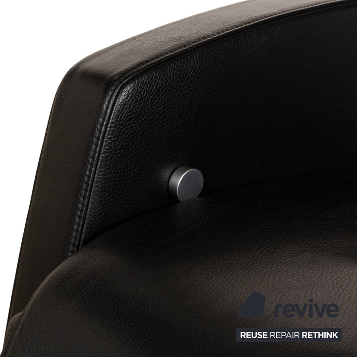 Rolf Benz LSE 5800 Leather Armchair Black Relax manual function