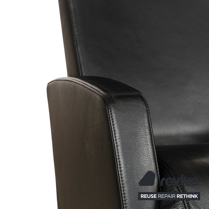Rolf Benz LSE 5800 Leather Armchair Black Relax manual function