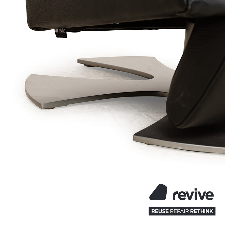 Rolf Benz LSE 5800 Leather Armchair Black Relax manual function