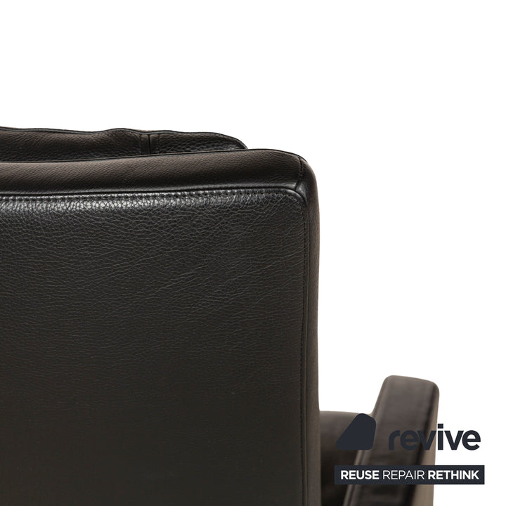 Rolf Benz LSE 5800 Leather Armchair Black Relax manual function