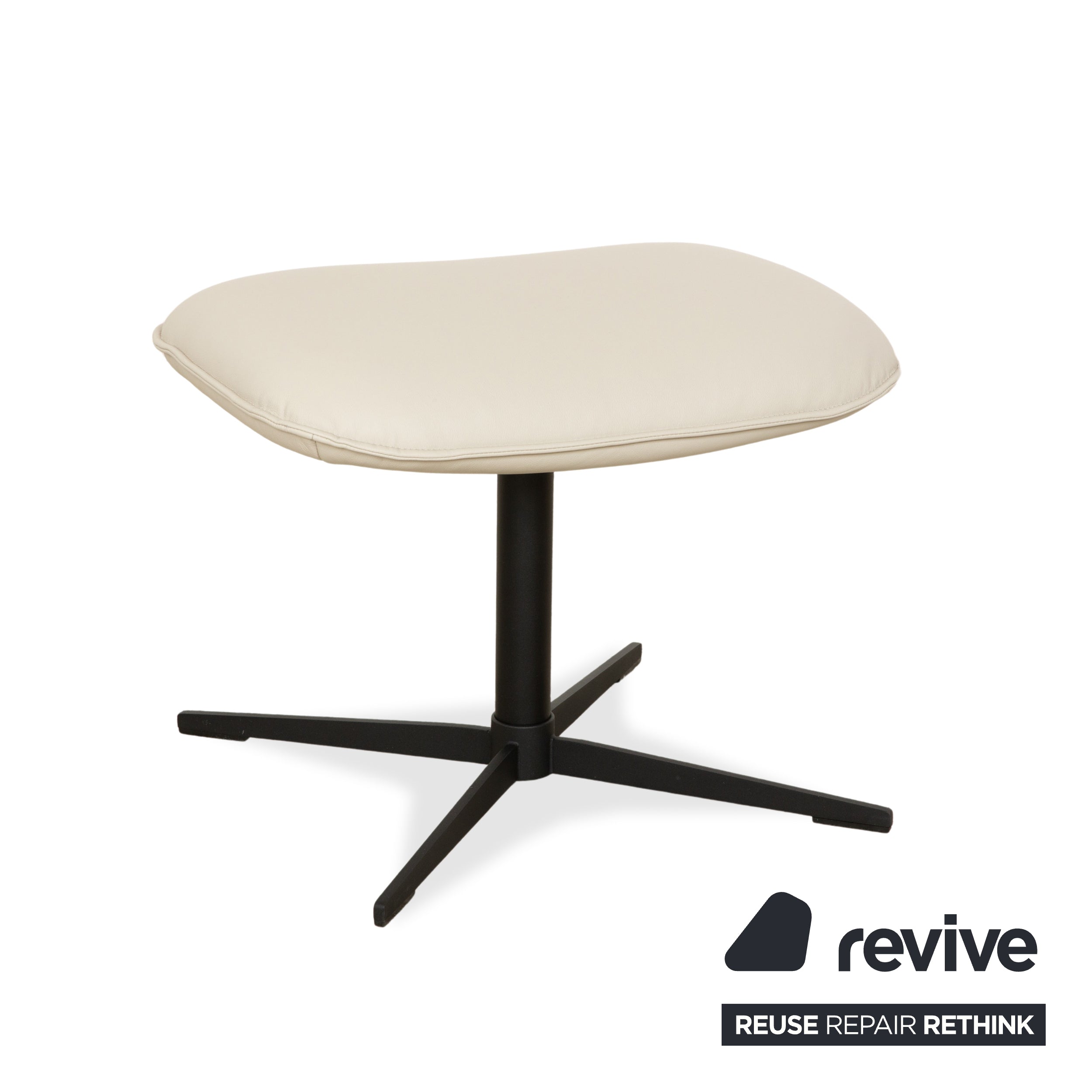 Rolf Benz MEG Leder Sessel Beige manuelle Funktion inkl. Hocker