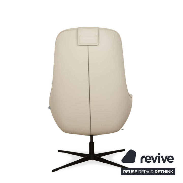 Rolf Benz MEG Leder Sessel Sienna Braun Beige manuelle Funktion inkl. Hocker