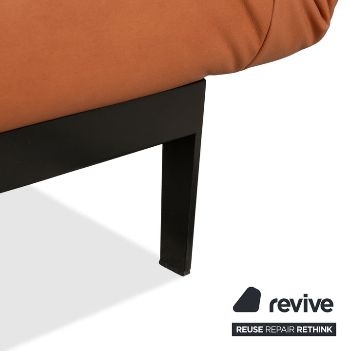 Rolf Benz Mera 386 Leder Zweisitzer Braun Camel manuelle Funktion Sofa Couch Neubezug GAVIN 103