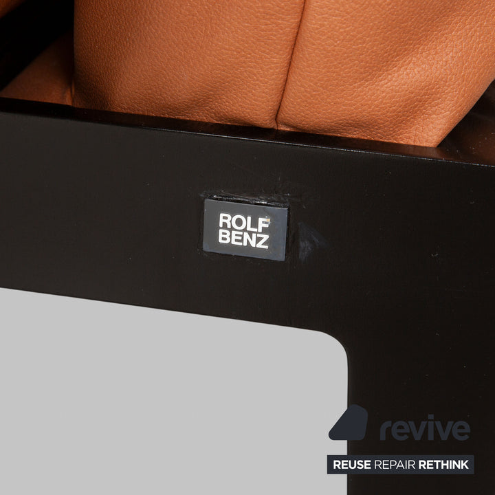Rolf Benz Mera 386 Leder Zweisitzer Braun Camel manuelle Funktion Sofa Couch Neubezug GAVIN 103