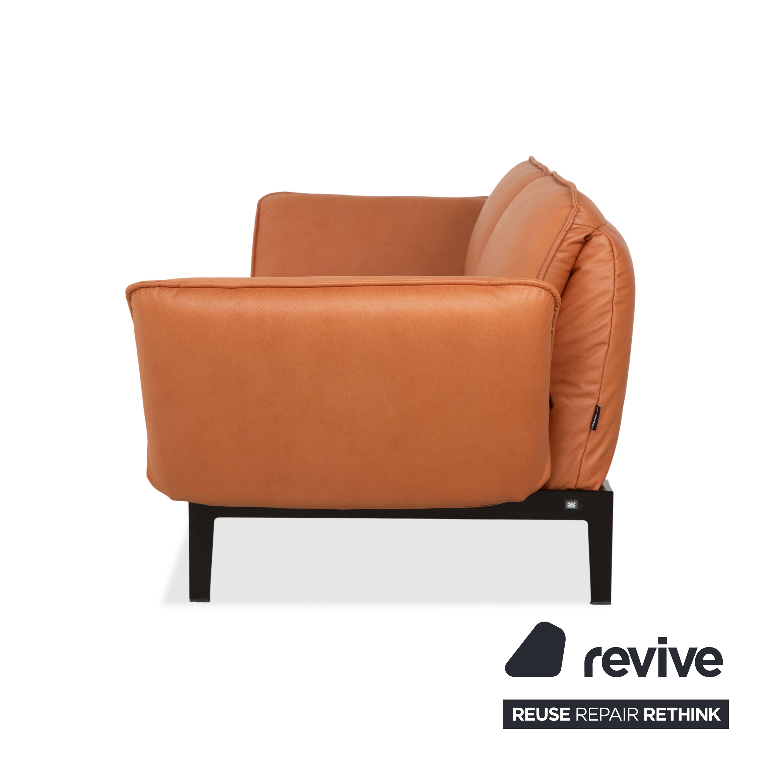 Rolf Benz Mera 386 Leder Zweisitzer Braun Camel manuelle Funktion Sofa Couch Neubezug GAVIN 103