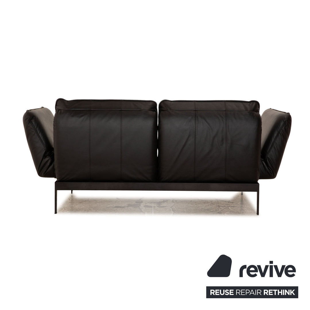 Rolf Benz Mera 386 Leder Zweisitzer Schwarz manuelle Funktion Sofa Couch