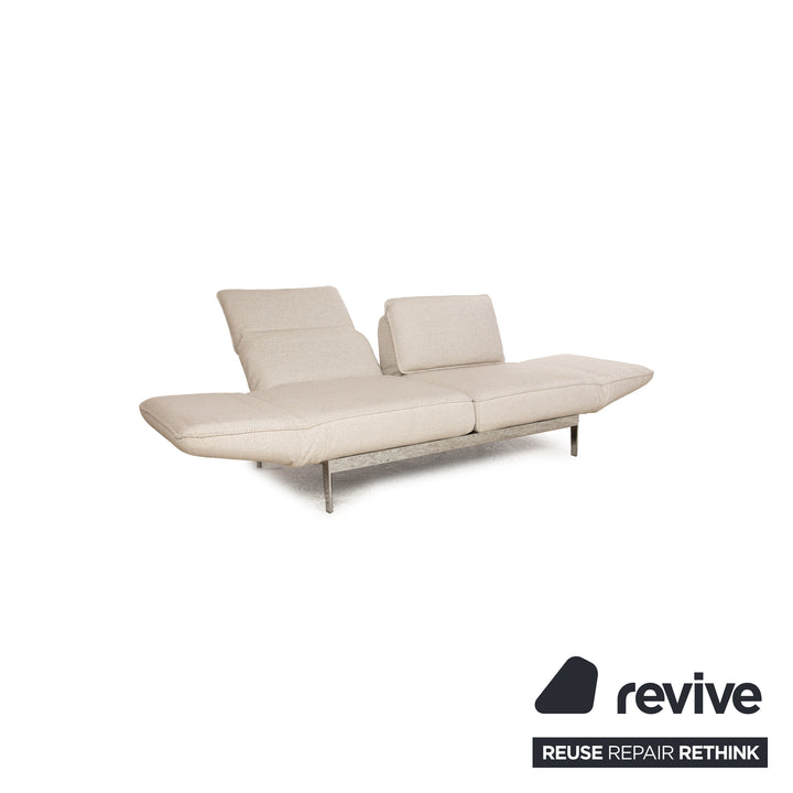 Rolf Benz Mera 386 canapé deux places en tissu beige crème avec fonction relax manuelle