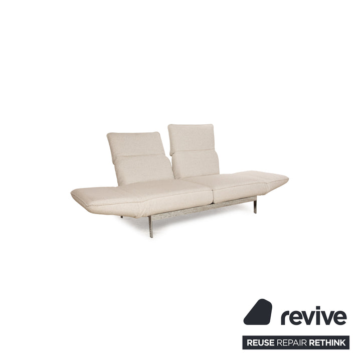 Rolf Benz Mera 386 canapé deux places en tissu beige crème avec fonction relax manuelle