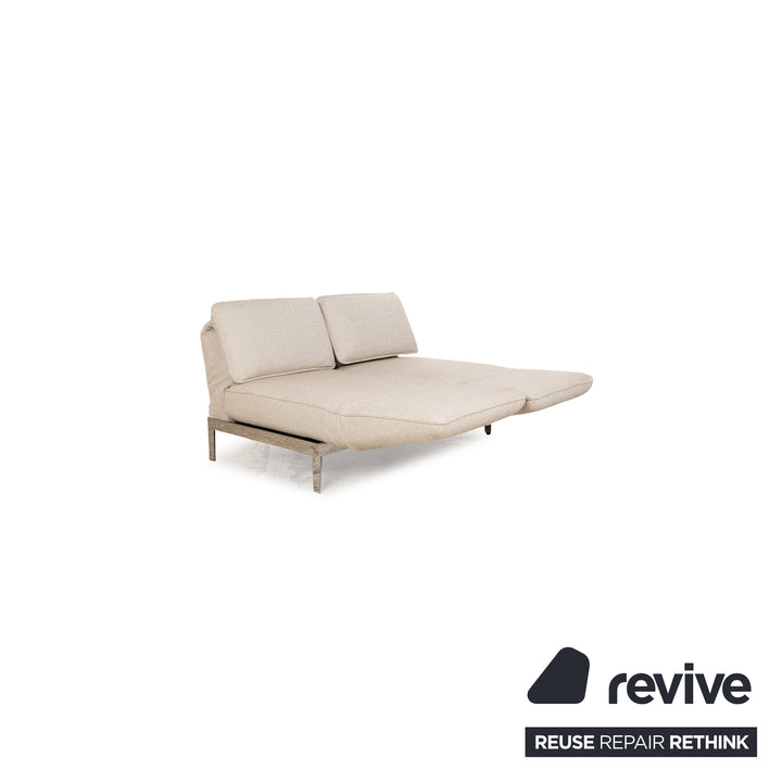 Rolf Benz Mera 386 canapé deux places en tissu beige crème avec fonction relax manuelle