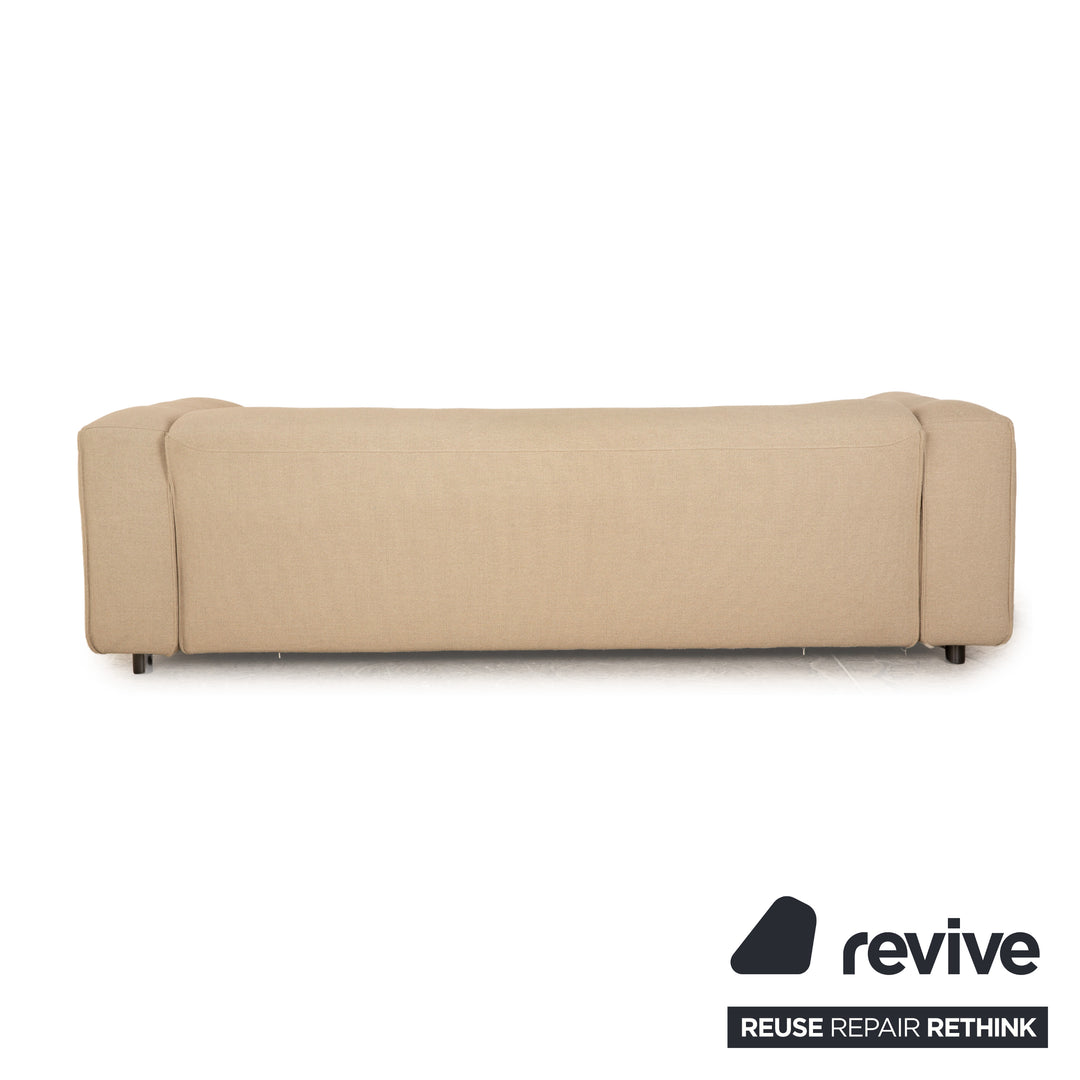 Rolf Benz Mio Fabric Three Seater Cream Sofa Couch