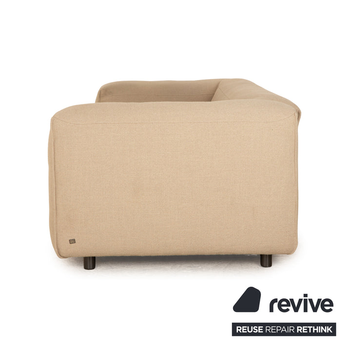 Rolf Benz Mio Fabric Three Seater Cream Sofa Couch