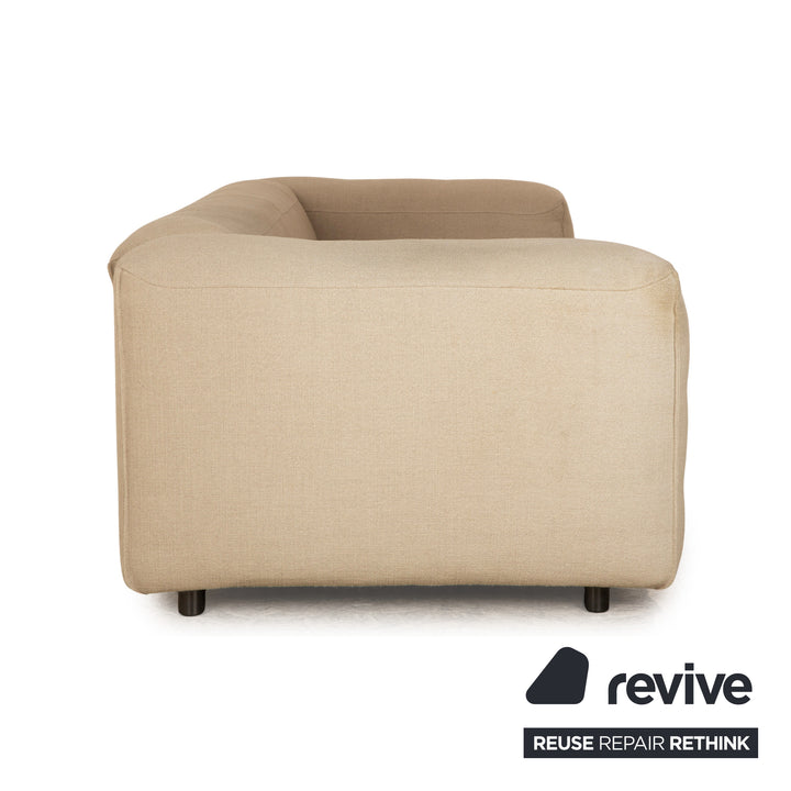 Rolf Benz Mio Fabric Three Seater Cream Sofa Couch