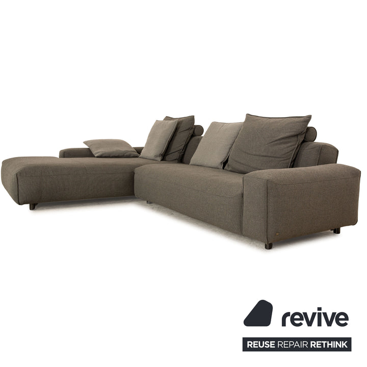 Rolf Benz Mio Fabric Corner Sofa Gray Recamiere Left Sofa Couch