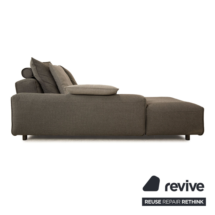 Rolf Benz Mio Fabric Corner Sofa Gray Recamiere Left Sofa Couch