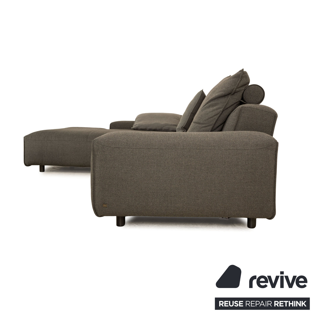 Rolf Benz Mio Fabric Corner Sofa Gray Recamiere Left Sofa Couch