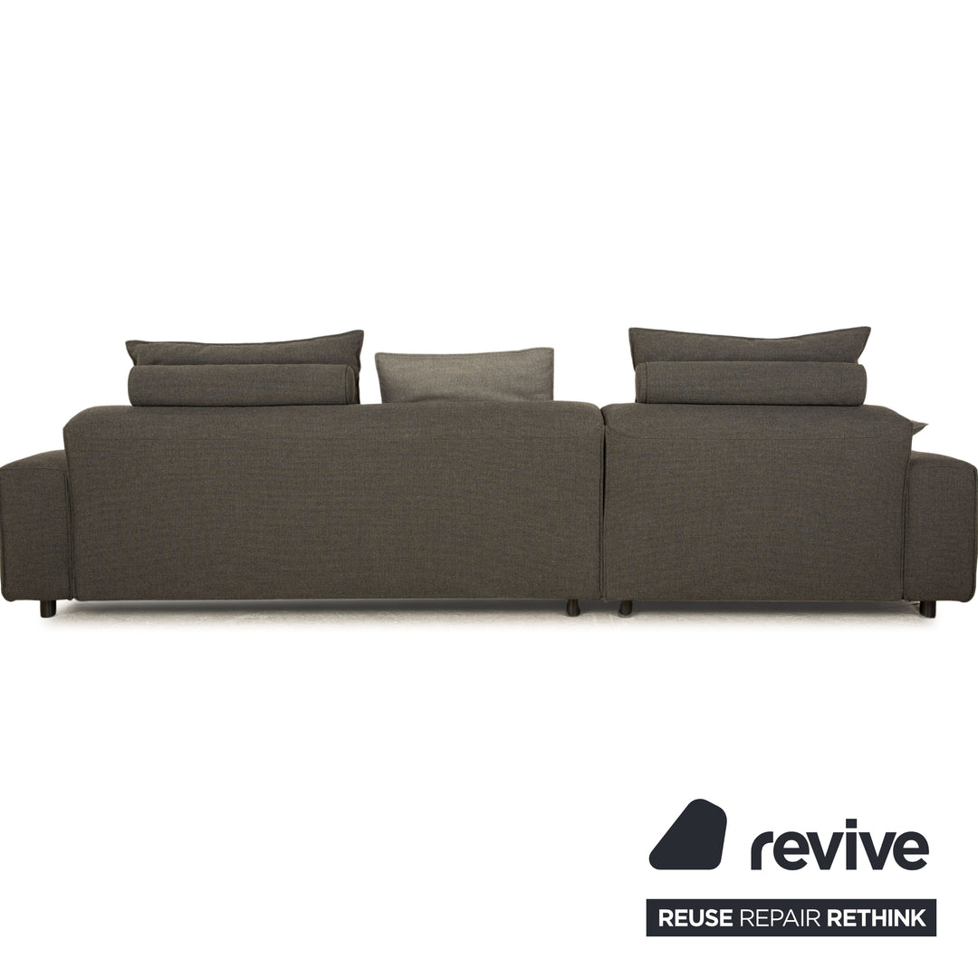 Rolf Benz Mio Fabric Corner Sofa Gray Recamiere Left Sofa Couch