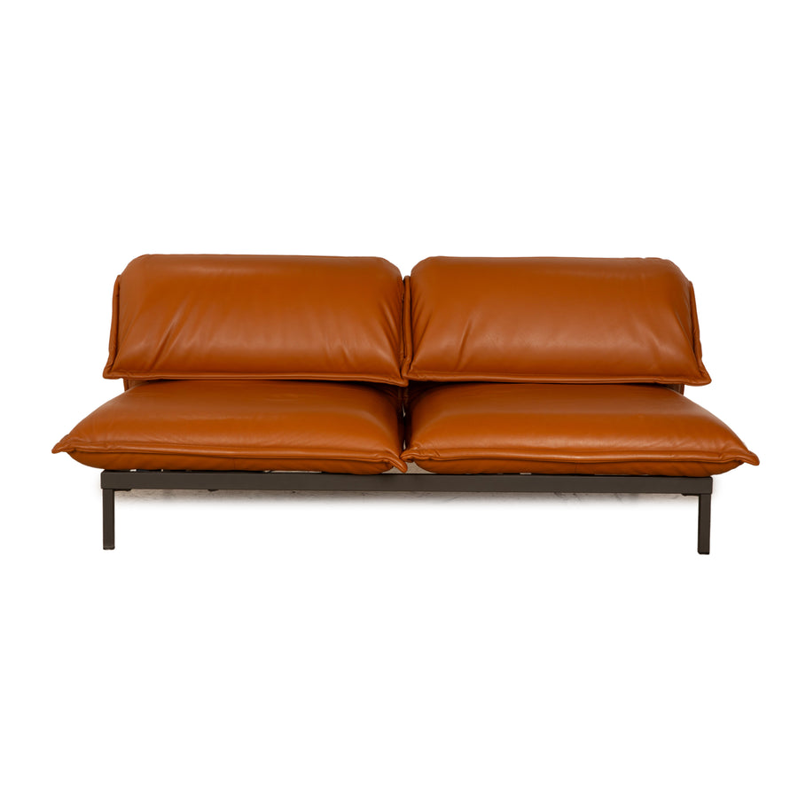 Rolf Benz Nova 340 Leather Two Seater Brown Electric Function Sofa Couch