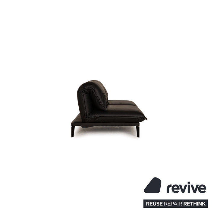 Rolf Benz Nova 340 Leder Zweisitzer Schwarz Sofa Couch Funktion