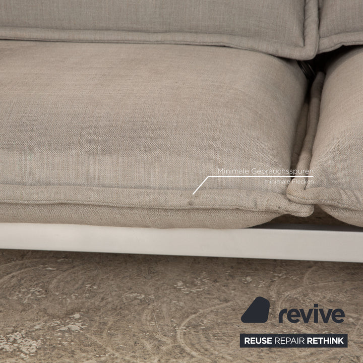 Rolf Benz Nova 340 fabric two-seater gray manual function