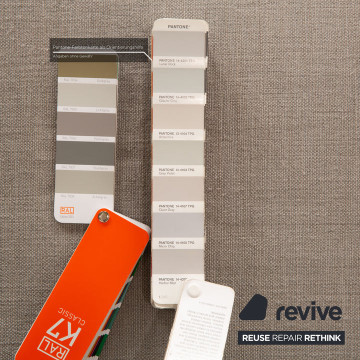 Rolf Benz Nova 340 fabric two-seater gray manual function