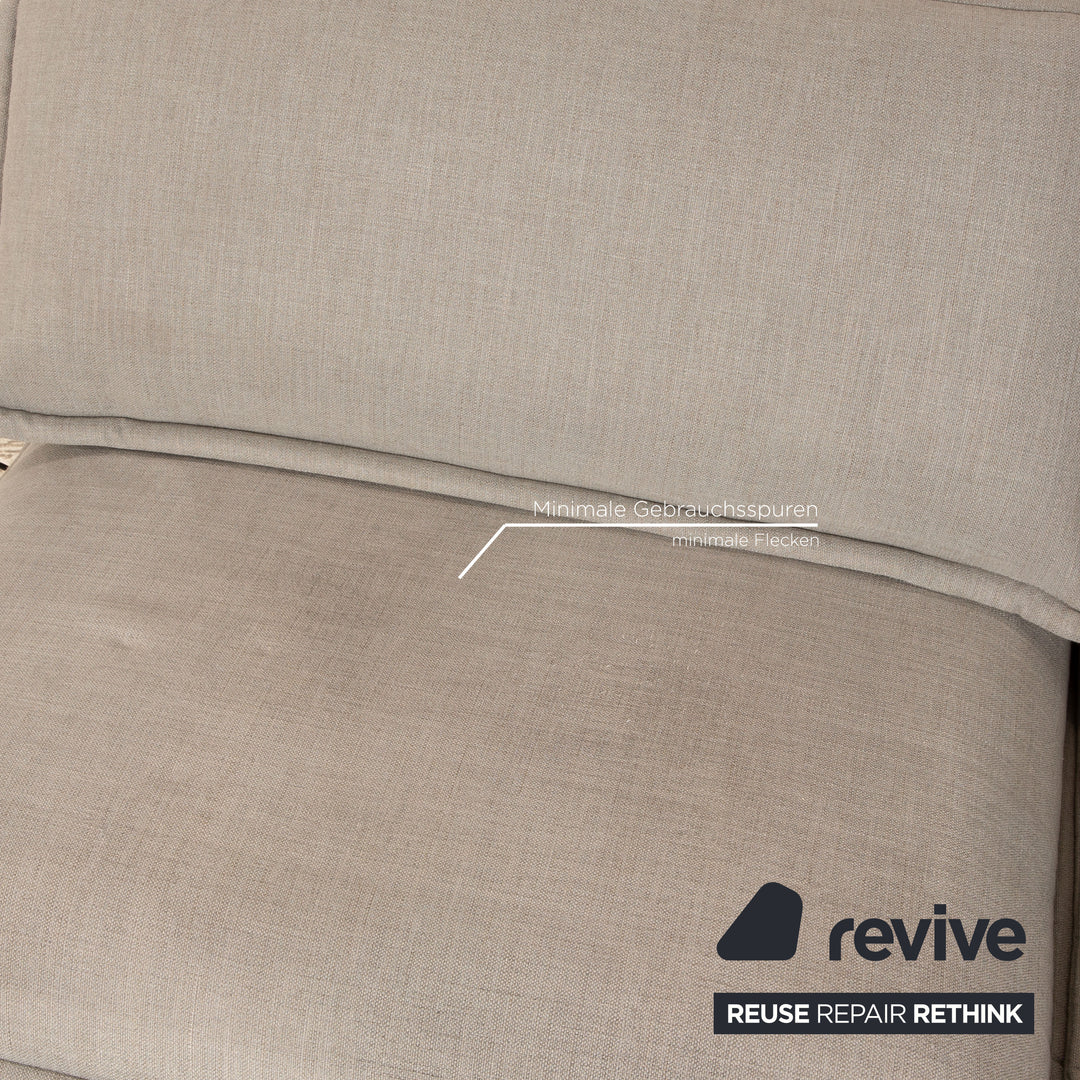 Rolf Benz Nova 340 fabric two-seater gray manual function