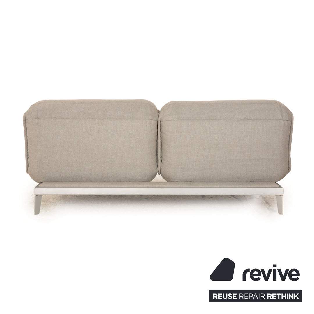 Rolf Benz Nova 340 fabric two-seater gray manual function