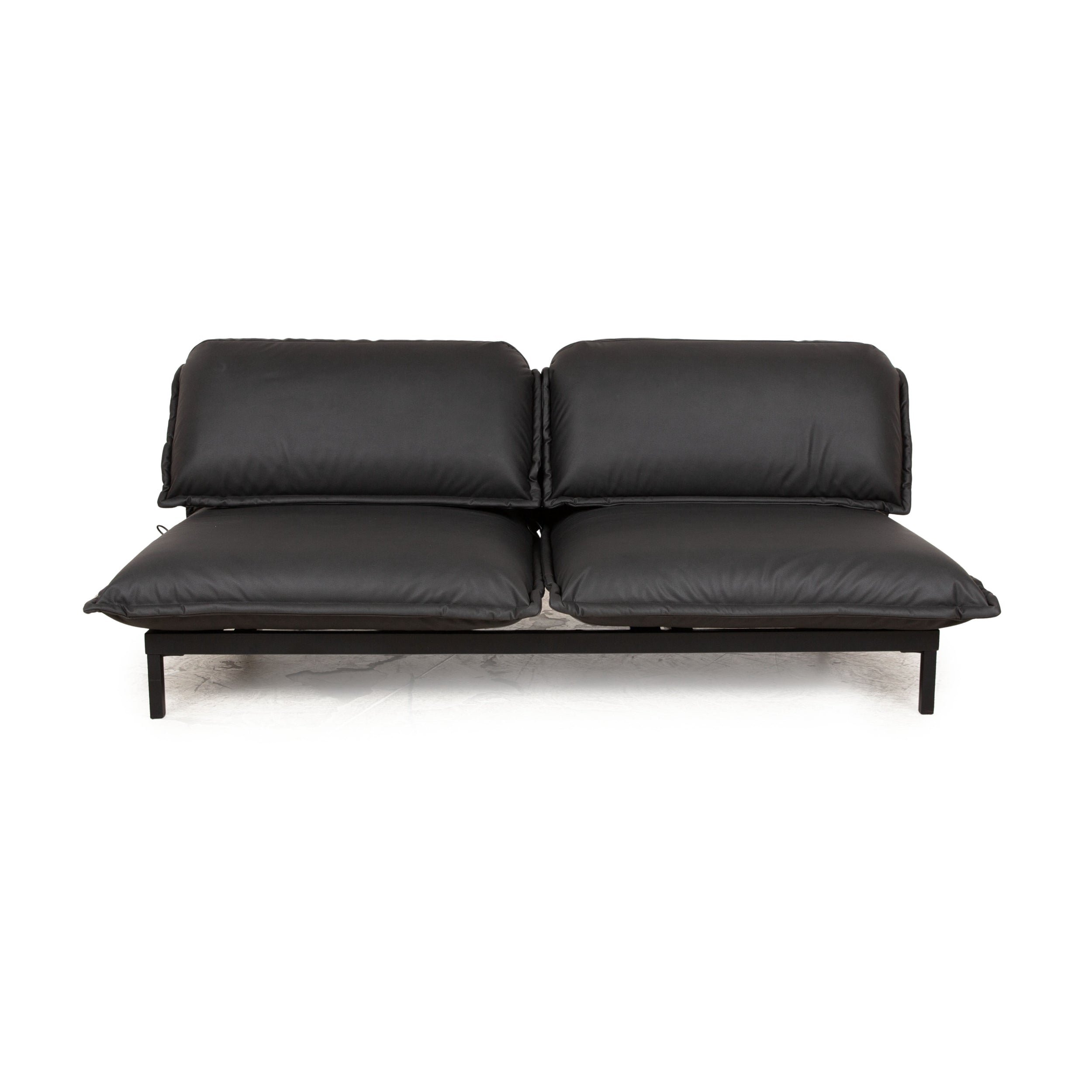 Rolf Benz Nova 340 veganes Leder Stoff Zweisitzer Grau Sofa Couch Neubezug