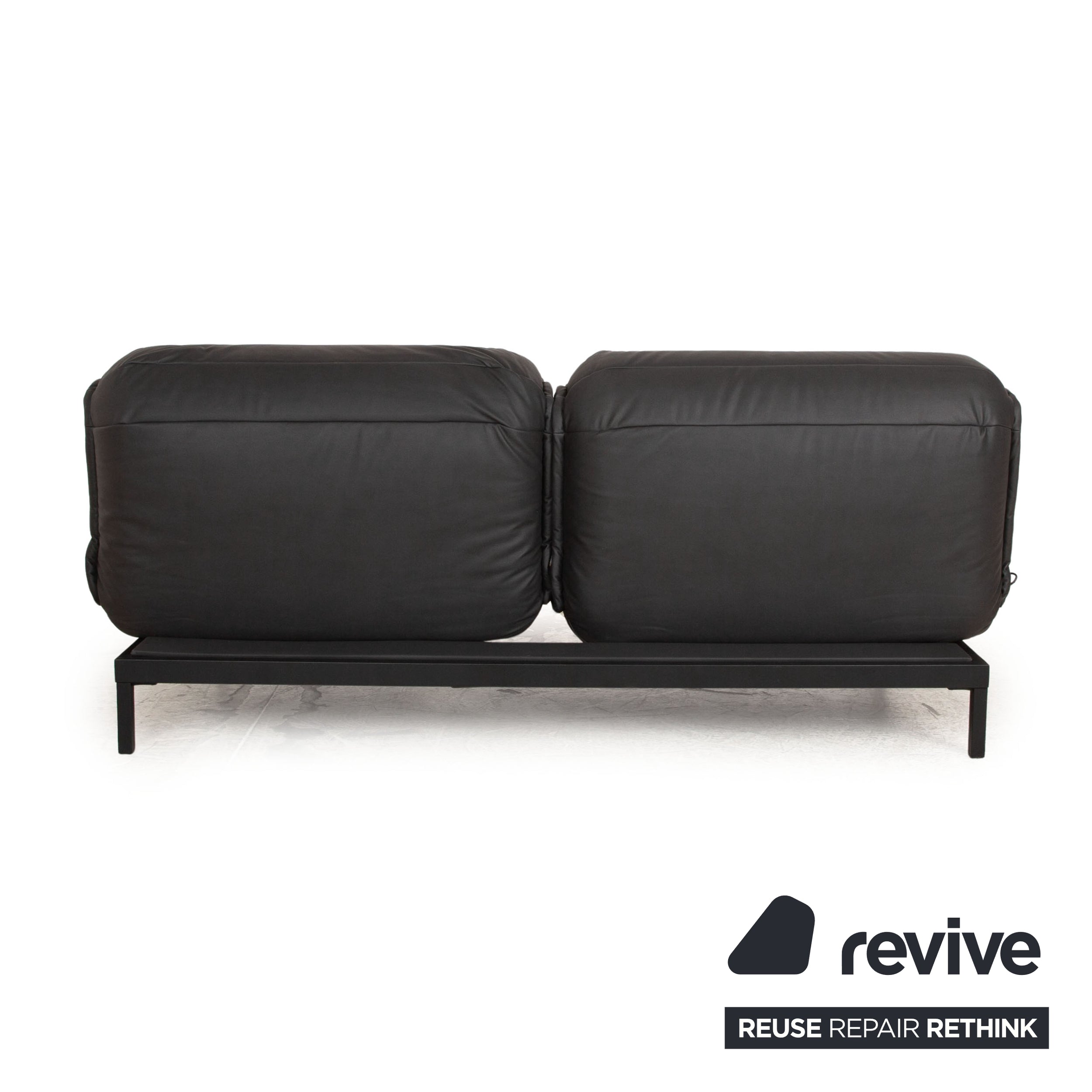 Rolf Benz Nova 340 veganes Leder Stoff Zweisitzer Grau Sofa Couch Neubezug