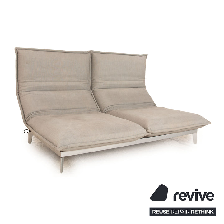 Rolf Benz Nova 340 fabric two-seater gray manual function