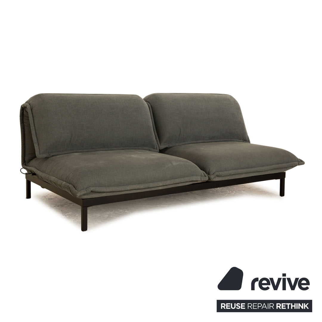 Rolf Benz Nova 340 Stoff Zweisitzer Grau Sofa Couch manuelle Funktion Schlaffunktion