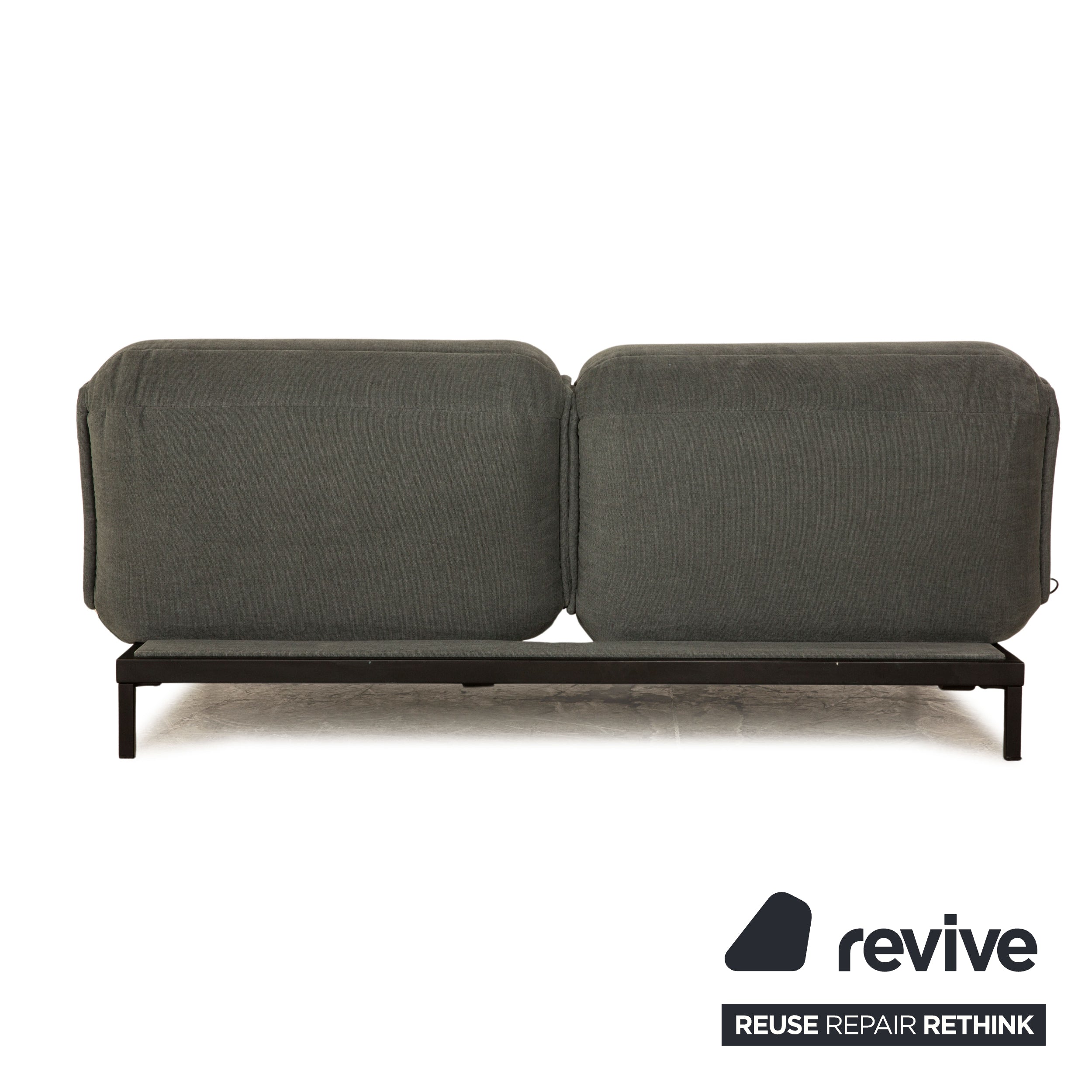 Rolf Benz Nova 340 Stoff Zweisitzer Grau Sofa Couch manuelle Funktion Schlaffunktion